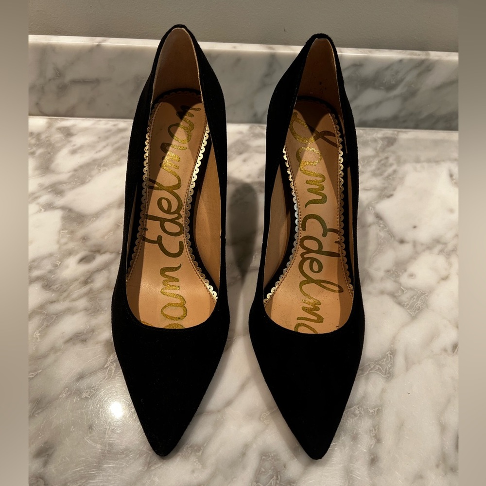 Sam Edelman Black Heels suade Size 7